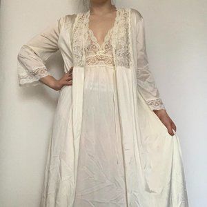 Ethereal 90s Vintage Lingerie Set in White